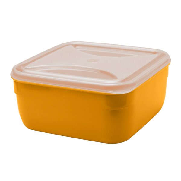 Organizador Quadrado Laranja 2,5L c/ Tp Transp.
