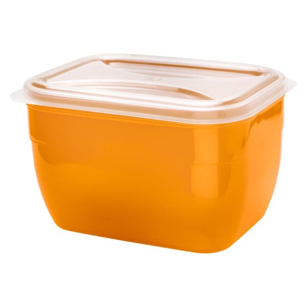 Organizador Retangular Multiuso Laranja 2,4L c/ Tp Transp.