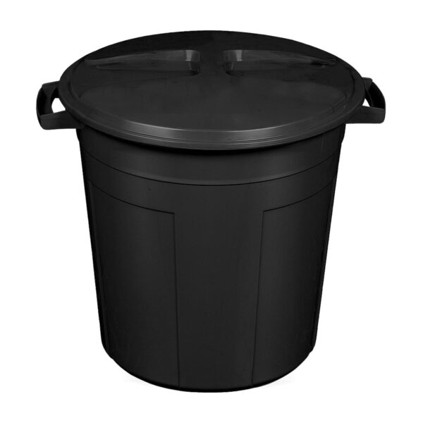 Cesto Fechado 32L c/ Tampa - R - Preto