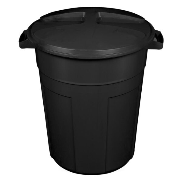 Cesto Fechado 60L c/ Tampa - R - Preto