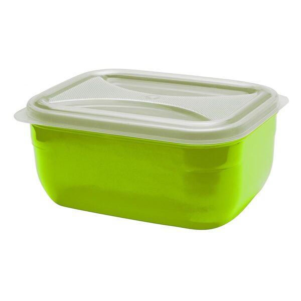 Organizador Retangular Multiuso Verde Lima 1,8L c/ Tp Transp.