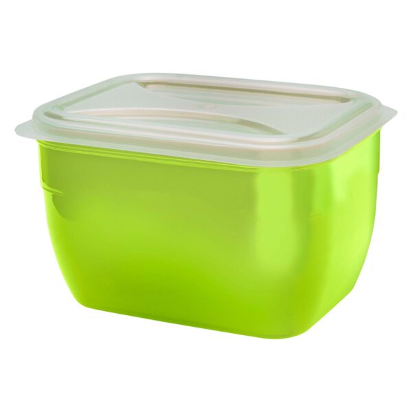 Organizador Retangular Multiuso Verde Lima 2,4L c/ Tp Transp.