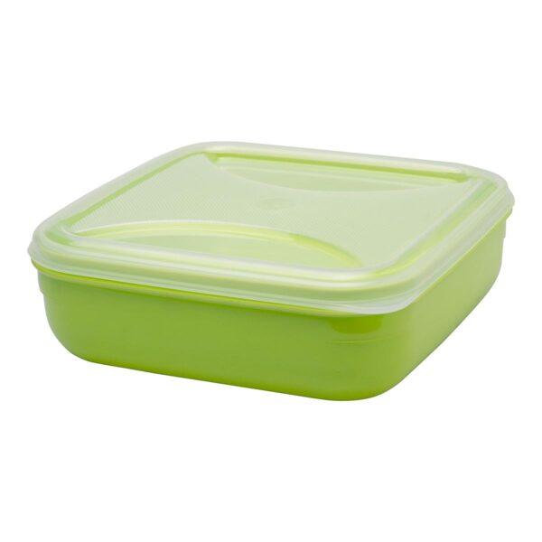Organizador Quadrado Verde 1,3L c/ Tp Transp.
