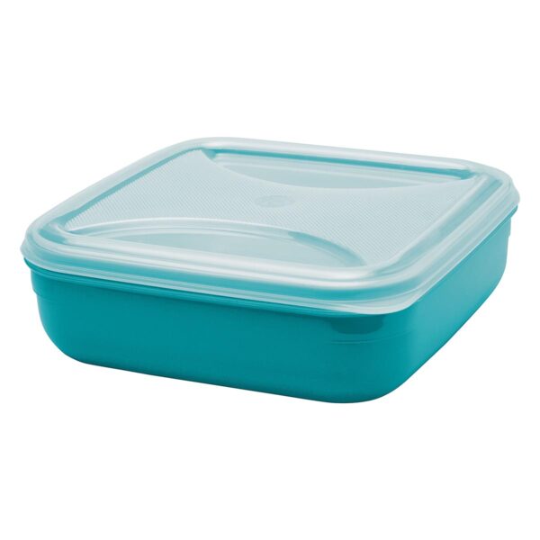 Organizador Quadrado Azul Porto 1,3L c/ Tp Transp.