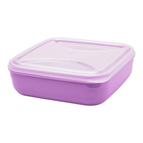 Organizador Quadrado Lilás 1,3L c/ Tp Transp.