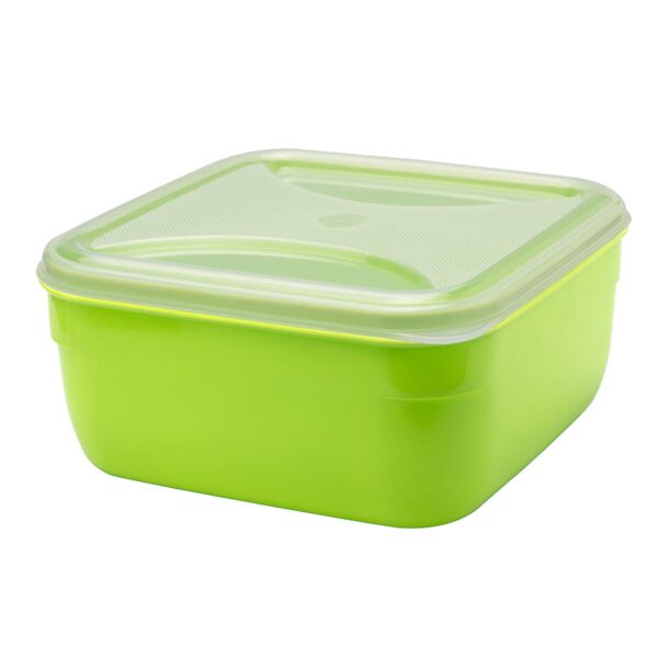 Organizador Quadrado Verde Lima 2,5L c/ Tp Transp.