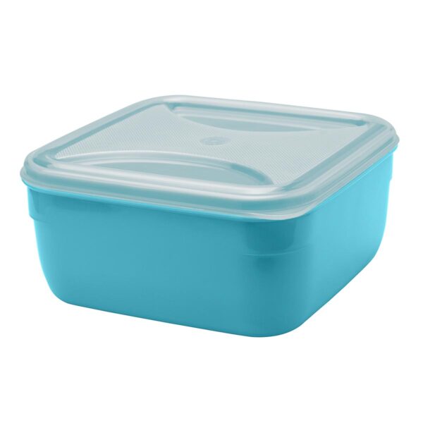 Organizador Quadrado Azul Porto 2,5L c/ Tp Transp.