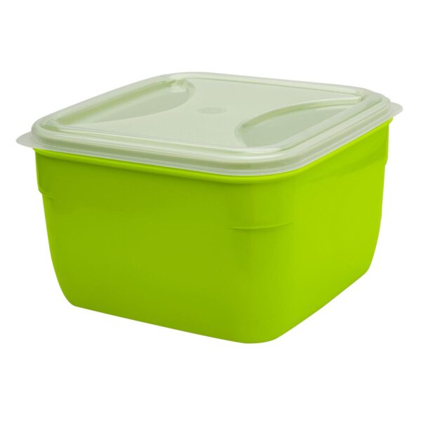 Organizador Quadrado Verde Lima 3,5L c/ Tp Transp.